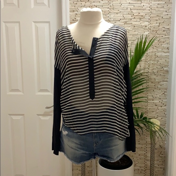 Silk stripe top from Anthropologie - Picture 2 of 9